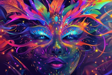 Poster - A realistic digital painting of a woman's face. Suitable for graphic design projects