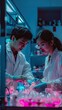 Exploring Innovation: Engineers in Lab Coats Conducting Experiments and Testing Theories in a Scientific Laboratory Setting
