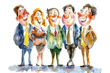 Poster - A diverse group of people standing side by side. Perfect for team and diversity concepts