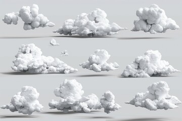 Aufkleber - A bunch of clouds floating in the air. Suitable for weather or nature concepts