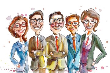 Poster - A realistic depiction of a diverse group of professionals. Ideal for business presentations