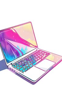 vibrant bright color vector cartoon illustration