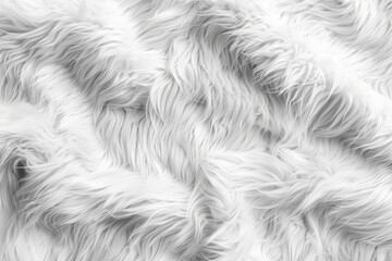 Wall Mural - Detailed close up of white fur texture, suitable for backgrounds or textures