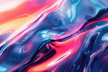 Aufkleber - Close up of vibrant and colorful liquid painting, perfect for artistic projects