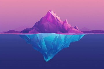 Aufkleber - An iceberg drifting in the ocean, suitable for nature themes
