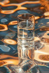 Poster - A glass of water on a table, suitable for various concepts
