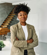 © Lumos sp - business businesswoman office meeting woman talking happy smiling student portrait communication training young brainstorming startup