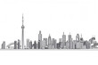 © abvbakarrr - Toronto line art skyline vector