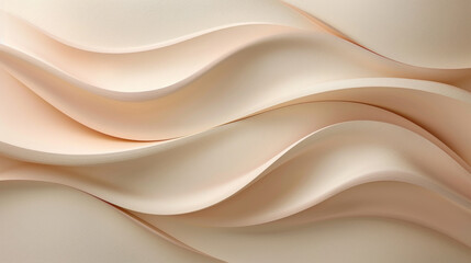 Wall Mural - Soft pastel waves of fabric with a serene flow and subtle textures