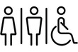 © Weera - Restroom sign for disabled on the wheelchair, toilet vector for disability people, lavatory symbol, bathroom icon, water closet in the public for the people