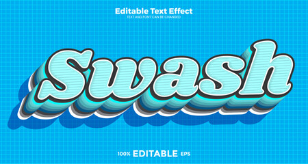 Wall Mural - Swash editable text effect in modern trend style