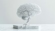 Brain of Formulas: A Minimalist Mathematician's Sculpture- The Calculus of Thought- Neurological Equations- Brain's Blueprint- Mindscape, Mapping the Brain's Creativity- for conceptual and abstract ar