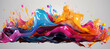 colorful watercolor ink splashes, paint 421
