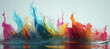 colorful watercolor ink splashes, paint 415