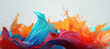 colorful watercolor ink splashes, paint 413