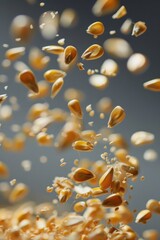 Poster - Detailed view of a bunch of cereal, perfect for food industry projects