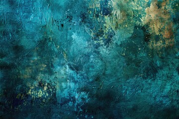 Poster - Vibrant colors of blue and green on canvas, perfect for adding a pop of color to any space