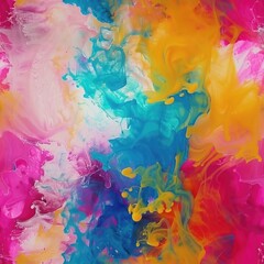 Wall Mural - Close-up of a vibrant painting, suitable for interior design projects