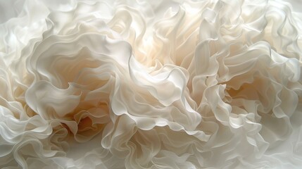 Canvas Print - A close up of a pile of white fluffy stuff on top, AI