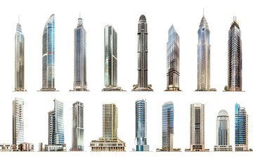 Poster - Urban cityscape with modern skyscrapers. Perfect for architectural and city-themed designs