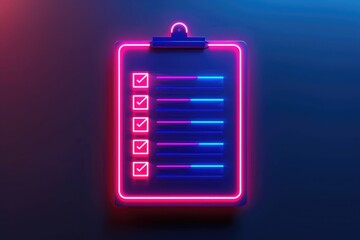 Poster - A clipboard with a checklist, suitable for organization and planning purposes