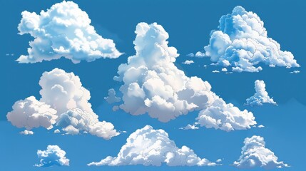 Aufkleber - A bunch of clouds in the sky, suitable for various projects