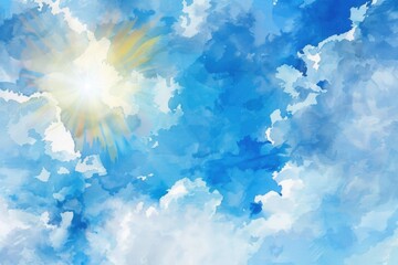 Poster - Sunlight breaking through clouds, ideal for nature concepts