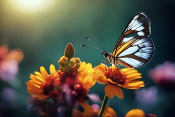 'glasswinged maco flower butterfly tropical animal bloom blooming blossom closeup exotic insect macro nature wildlife'