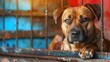 Stray Dog in Shelter Searching for Forever Home: Humans' Best Friend. Concept Adopting a Pet, Animal Shelters, Forever Homes, Stray Dogs, Pet Adoption