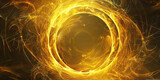 Fototapeta  - Enthusiasm (Bright Yellow): A large, open circle symbolizing energy and passion