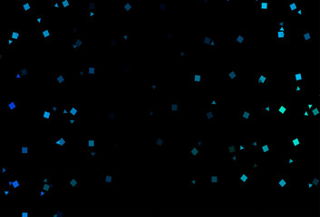 Poster - Dark Blue, Green vector cover in polygonal style with circles.