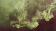 © Faizan - Olive green smoke floats above a maroon background, reminiscent of earthy tones.