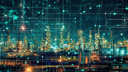 Leinwandbilder - iot, device, technology, futuristic, internet, screen, control, innovation, social, industrial. the futuristic of industrial