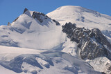 Fototapeta Dziecięca - Blick zum König der Alpen; Mont Blanc (4810) von der Aiguille du Midi gesehen, davor der Mont Maudit (4465)