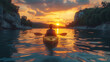 Sunset Paddle Through Scenic Canyon Waters