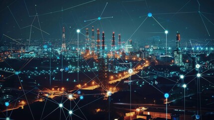 Aufkleber - Technology of industry concept. IoT (Internet of Things). INDUSTRY4.0