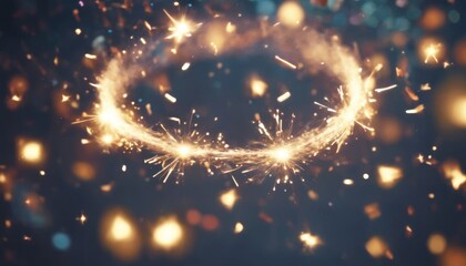 'spinning circle star. flashing sparks particles confetti follow flying Bright abstract background circular dust effect festive fiery fireworks flare frame glamour glistering g'