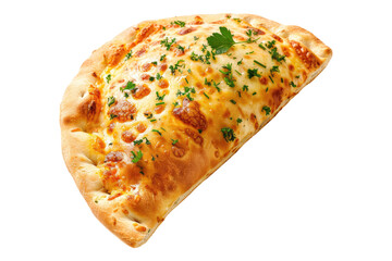 Wall Mural - Calzone pizza isolated on transparent background.