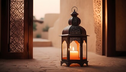 Wall Mural - Arabic lantern create with ai