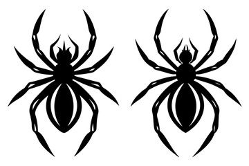 Wall Mural - Spider's vector icons silhouette