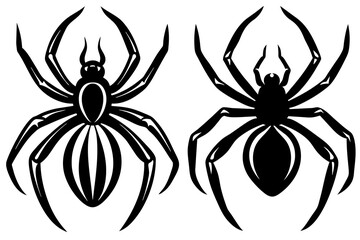 Wall Mural - Spider's vector icons silhouette