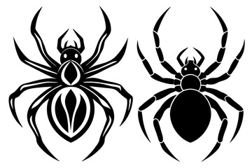 Wall Mural - Spider's vector icons silhouette