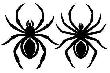 Wall Mural - Spider's vector icons silhouette