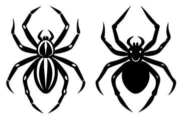 Wall Mural - Spider's vector icons silhouette