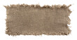 © Gudman - Burlap texture. A piece of torn burlap on a white background. Canvas. Packing material