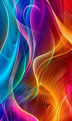 colorful and liquid smooth background with purple neon gradient, fluid vivid wallpaper with curve an