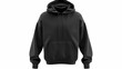 Black Hooded Sweatshirt on a White Background, product template, black sweatshirt product photo