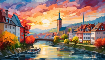 Wall Mural - paisaje de ciudad de Europa (imagen 9)