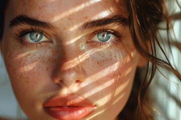 Poster - A smooth, blurred texture dominates the photo with glimpses of wispy hair on the image's periphery