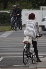 Sticker - Woman riding a bike